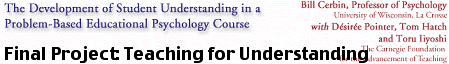  Final Project: Teaching for Understanding 