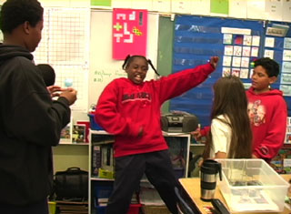students dancing