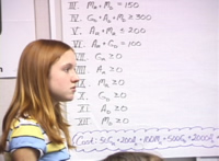 student at board