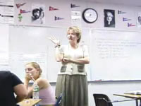 teacher makes an announcement