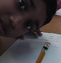 student looking at camera
